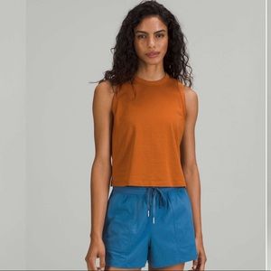 Lululemon Classic Fit Cotton Blend Tank Top in Butternut Brown